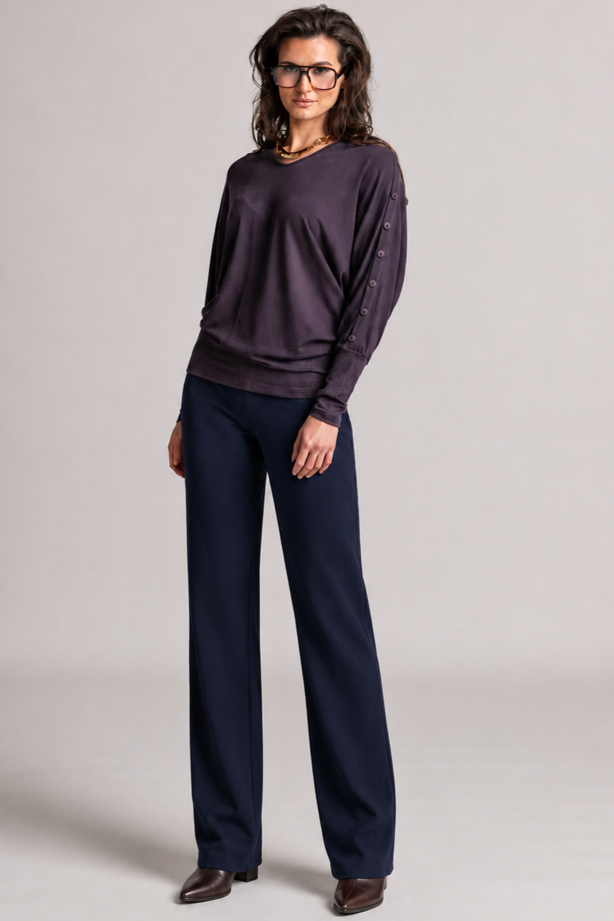 PAULA RYAN Tailored Pant - Roma Navy - Paula Ryan