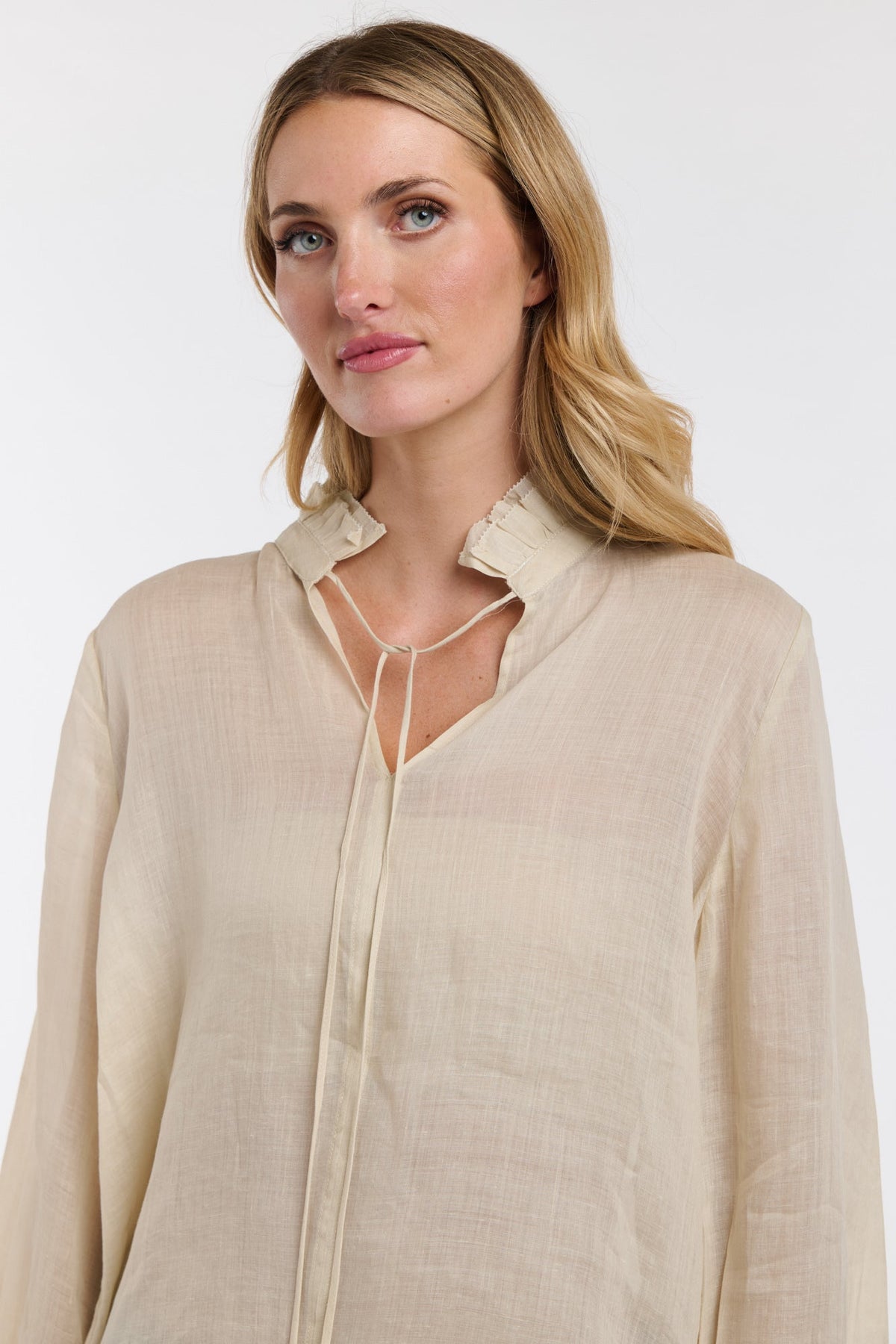 365 DAYS Amber Frill Neck Top in Natural