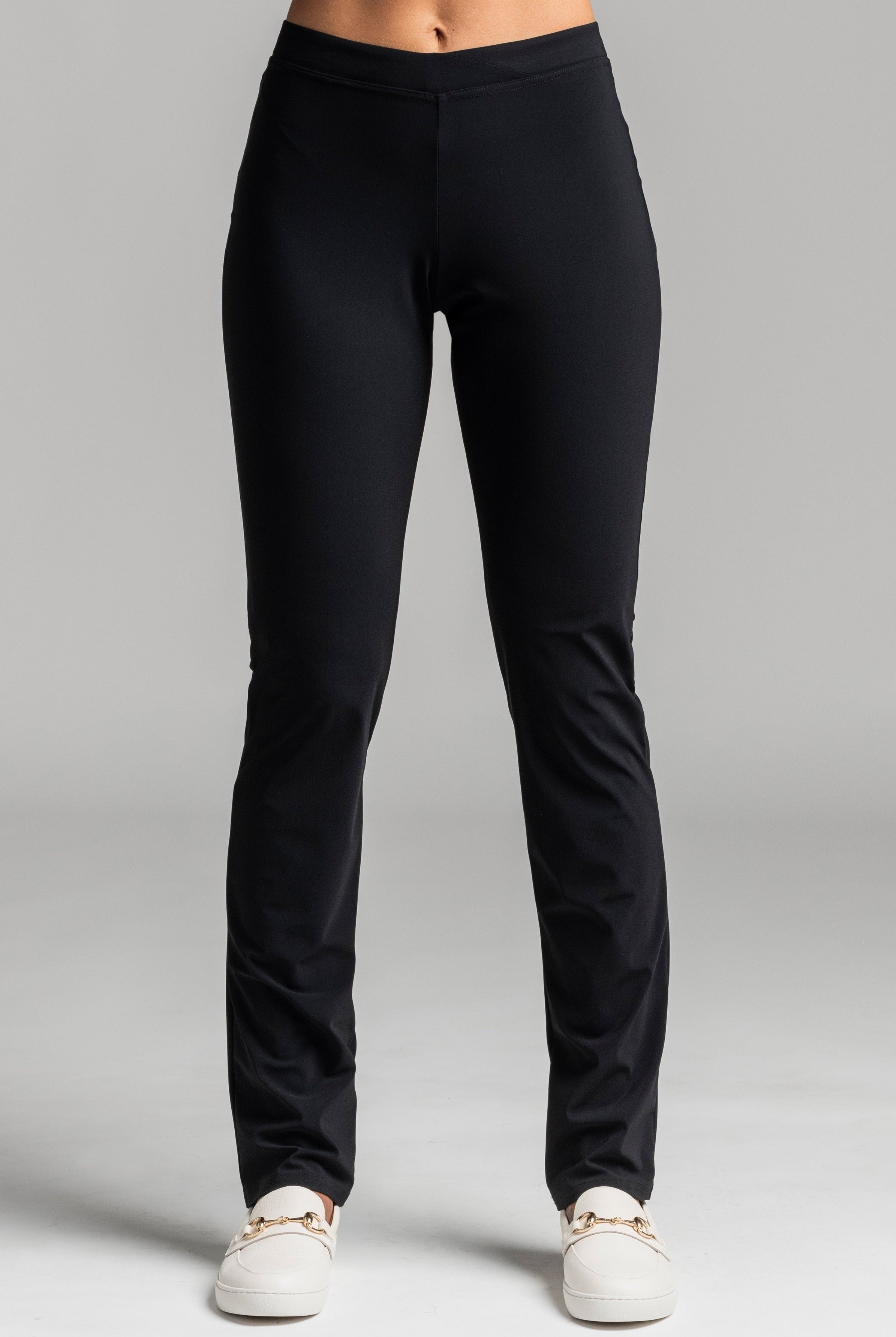 PAULA RYAN Narrow Leg Pant - Classic Microjersey Black - Paula Ryan