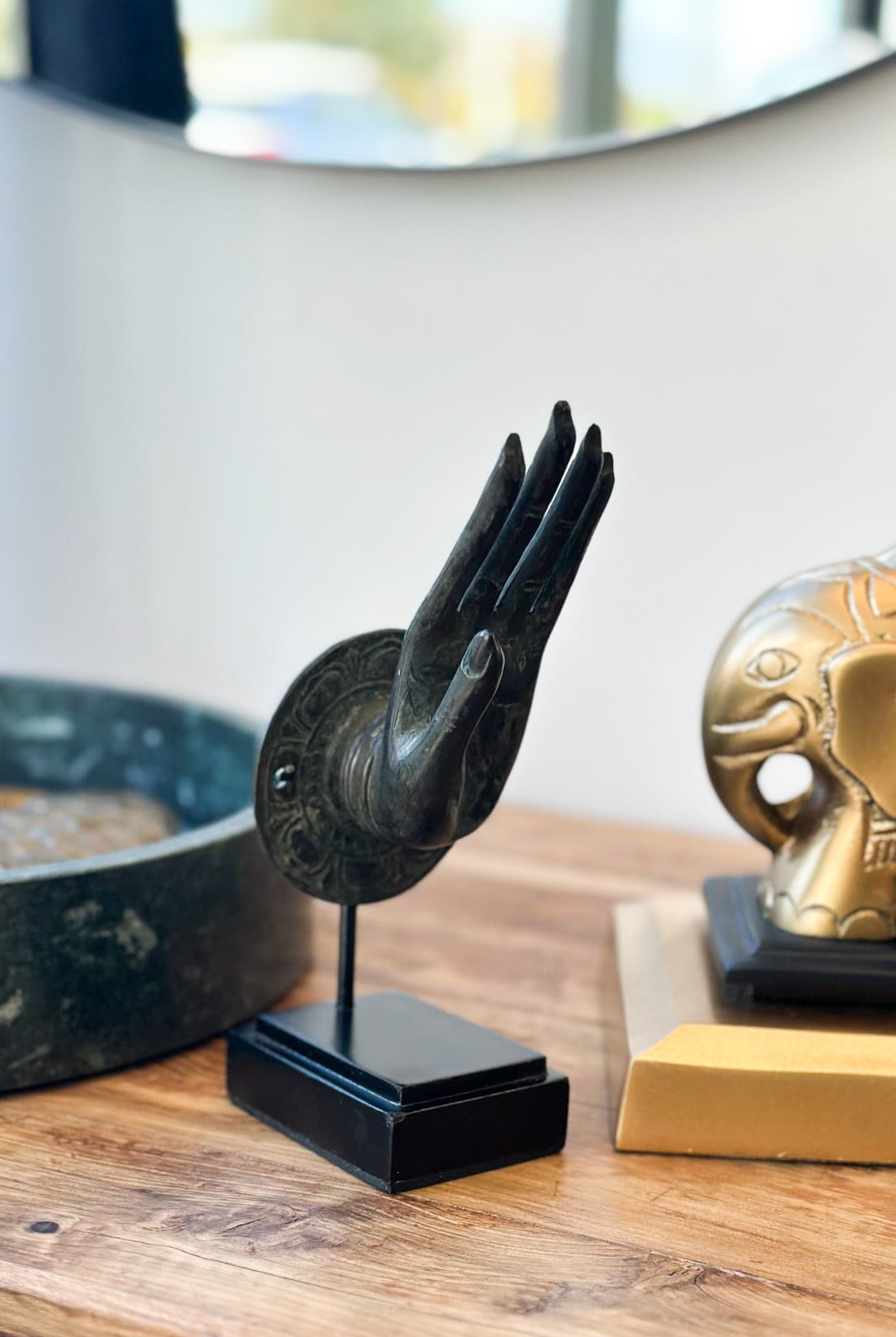 Small Vintage Bronze Buddha Open Hand - Magpie Style