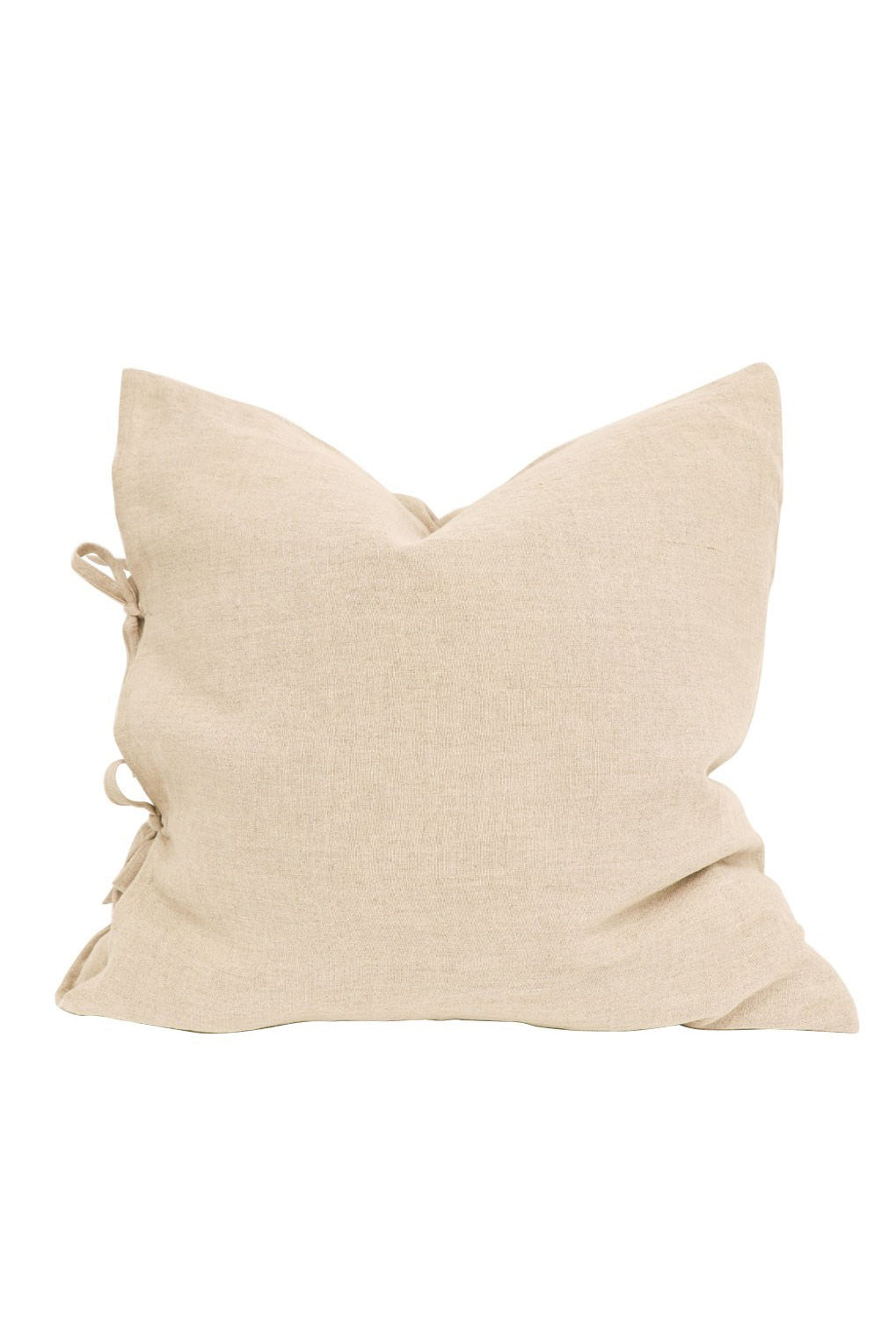 Flax Tie Cushion - Natural - Magpie Style
