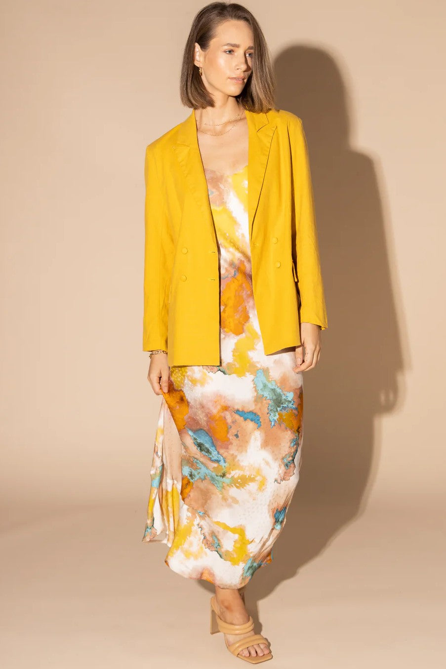 LOUGHLIN Empire Blazer - Mustard - Magpie Style