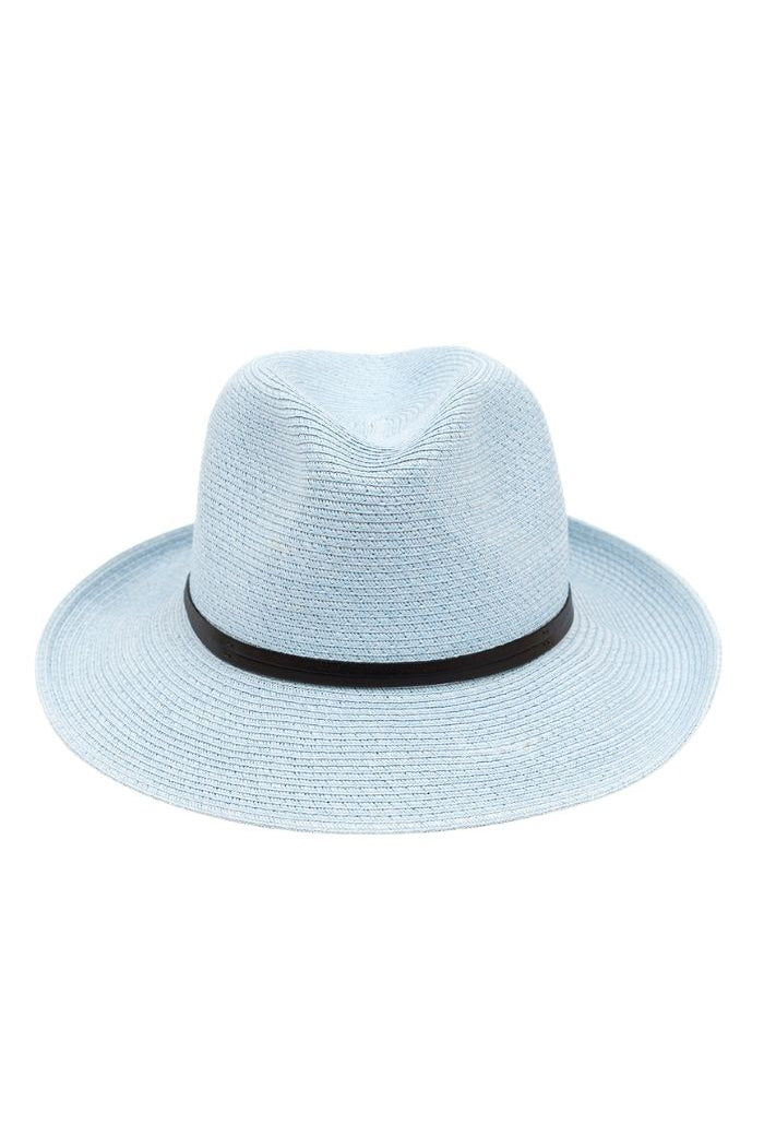 TRAVAUX EN COURS - Borsalino hat leather strap Ciel - Paula Ryan