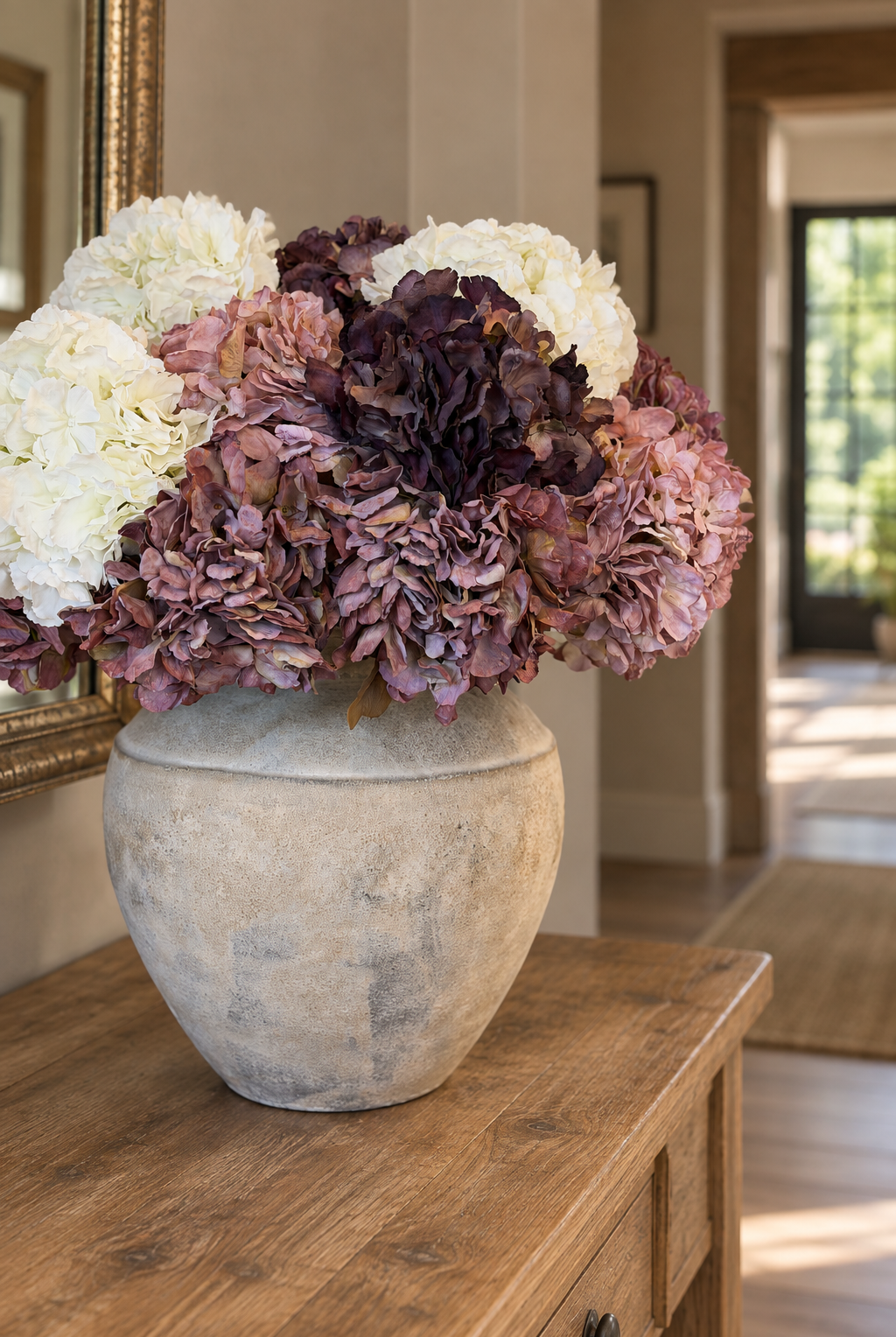 Large Fall Ball Hydrangea - Antique Mocha - Magpie Style