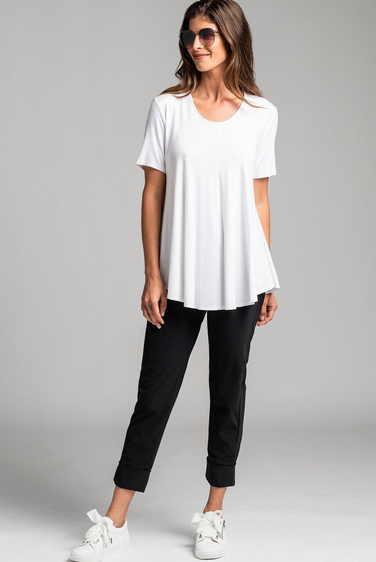 PAULA RYAN ESSENTIALS Slouched Cuffed Pant - Classic Microjersey