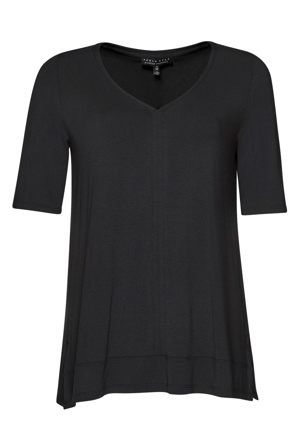 PAULA RYAN ESSENTIALS V Neck Half Sleeve Top - MicroModal - Paula Ryan