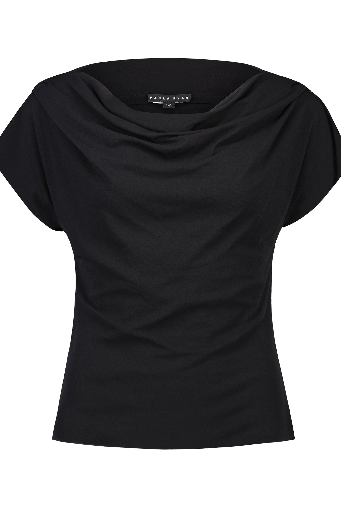 PAULA RYAN Fitted Cowl Neck Top Black - Paula Ryan