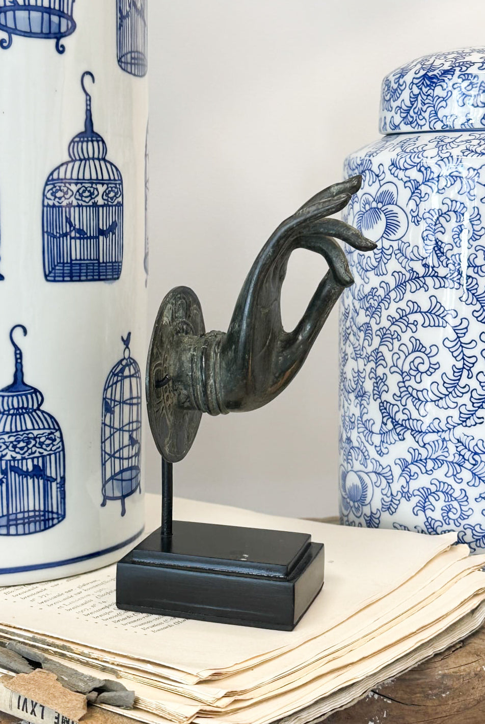 Small Vintage Pinched Bronze Hand - Magpie Style