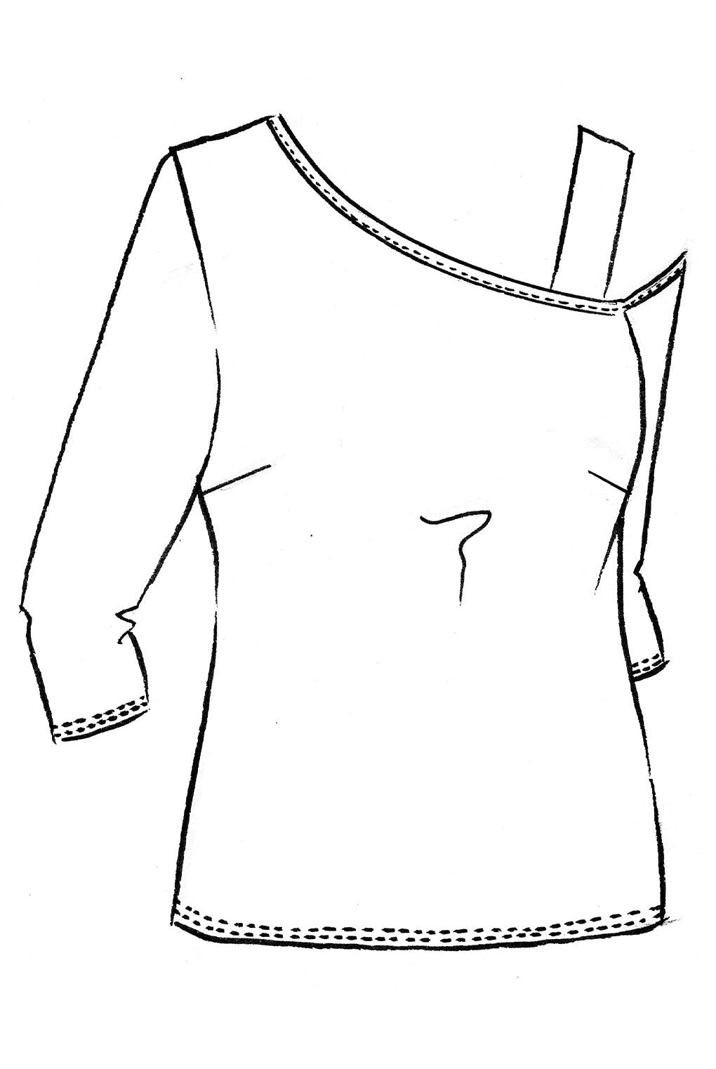 PAULA RYAN Asymmetric Neck Top - MicroModal - Paula Ryan