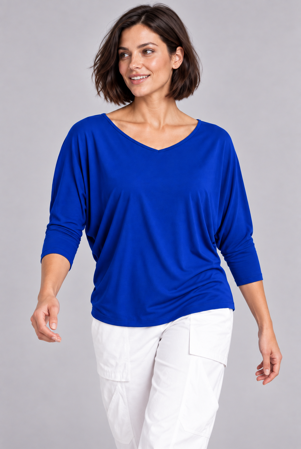 PAULA RYAN Batwing Top EcoVero - Santorini - Paula Ryan