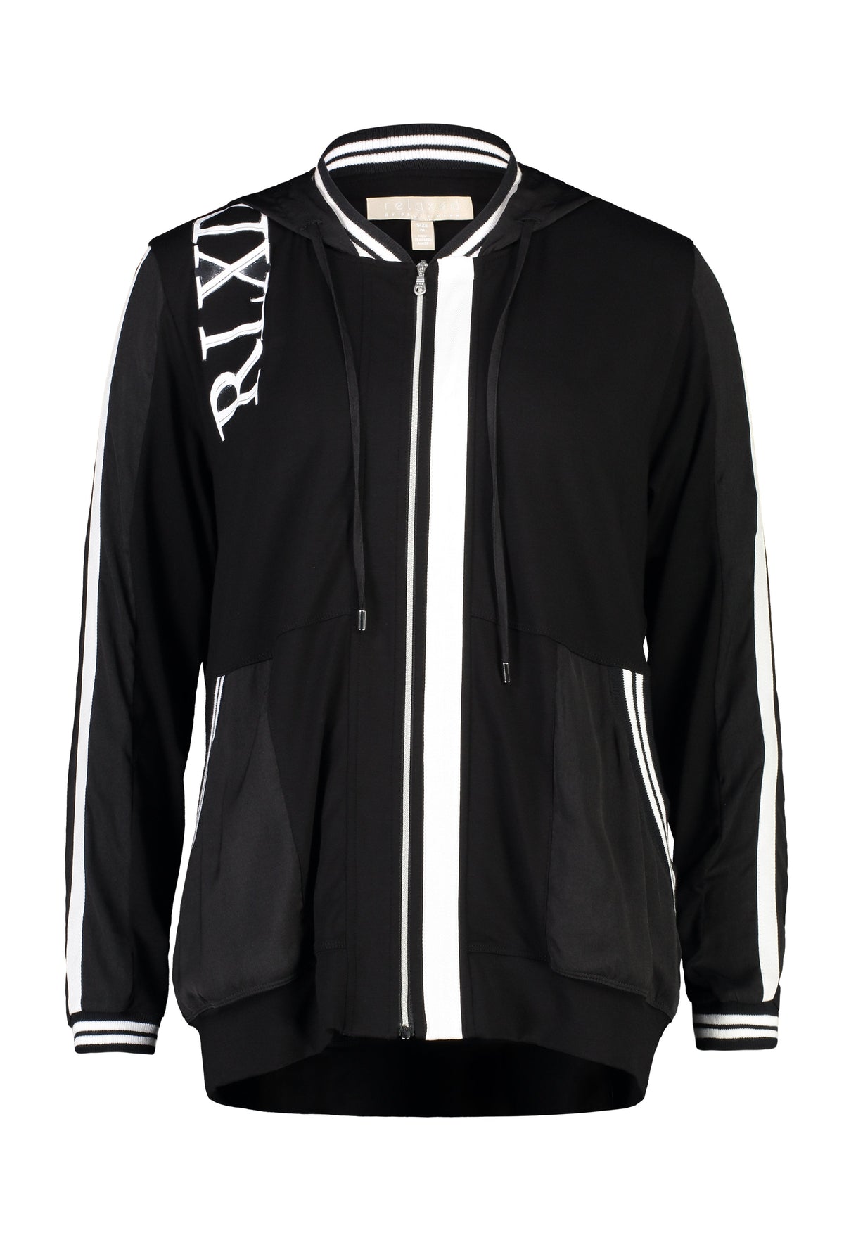 PAULA RYAN RELAXED Zip Front Printed Hoodie - Viscose Jersey - Paula Ryan