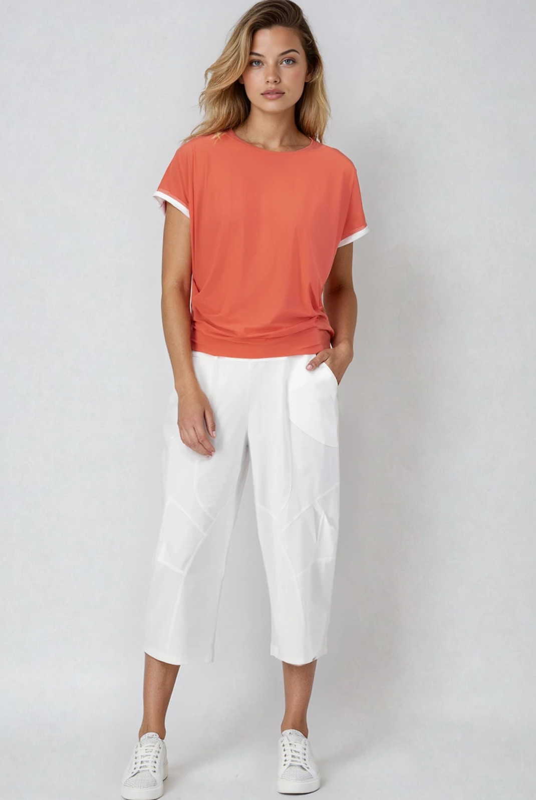 PAULA RYAN Osaka Pant - Microjersey White - Paula Ryan