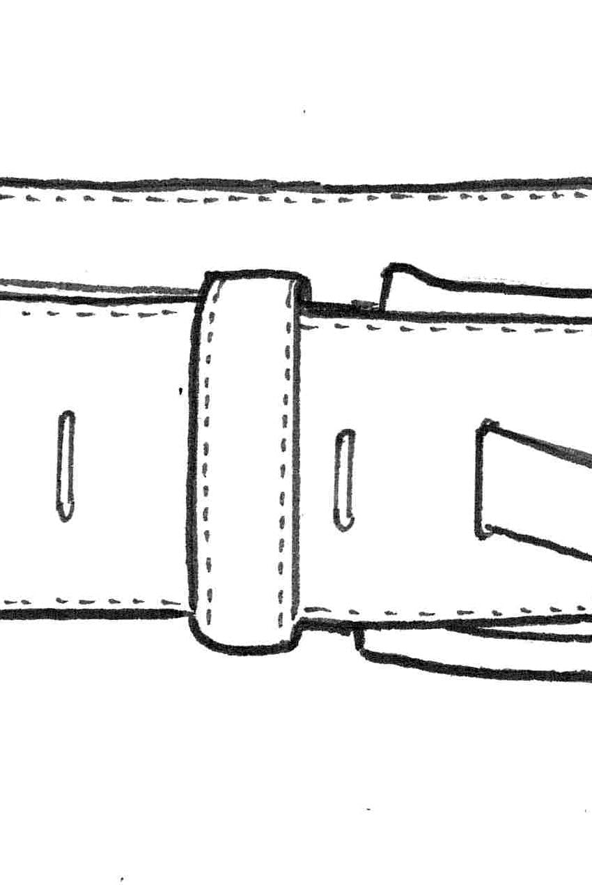 PAULA RYAN Squared Buckle Leather Belt - Black/Gunmetal - Paula Ryan