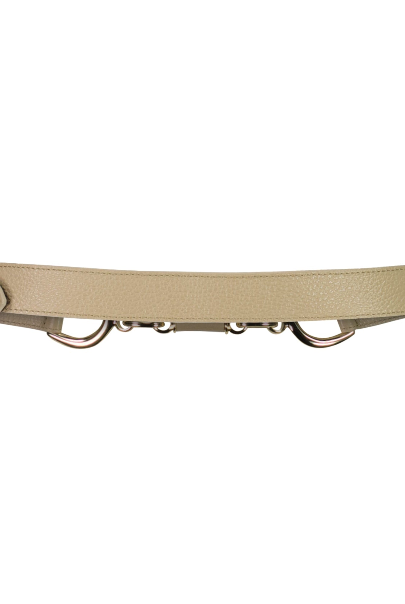 PAULA RYAN Metal Trimmed Leather Belt - Tan/Gold - Paula Ryan
