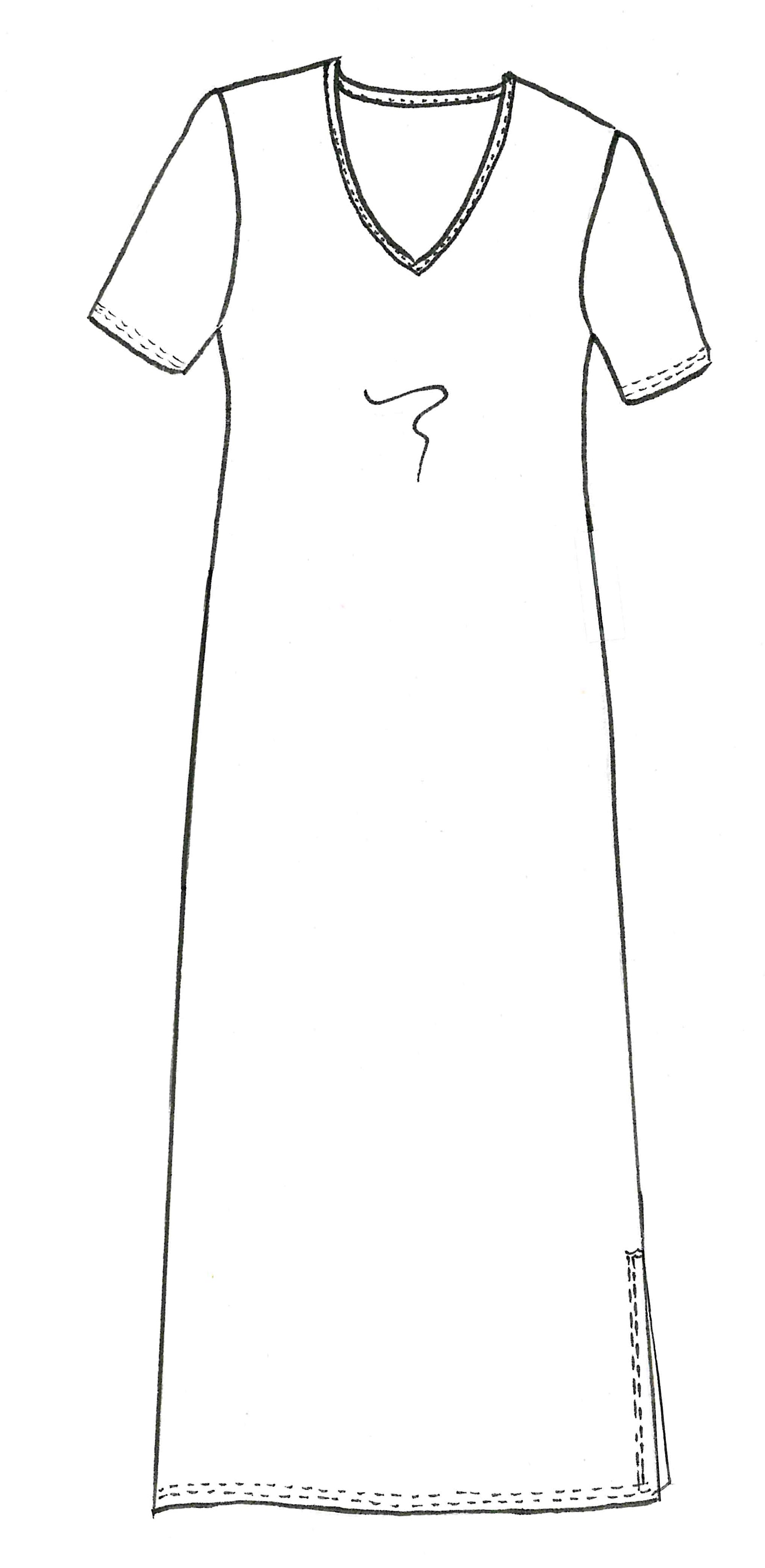 PAULA RYAN ESSENTIALS Short Sleeve Modal Sheath - Navy - Paula Ryan