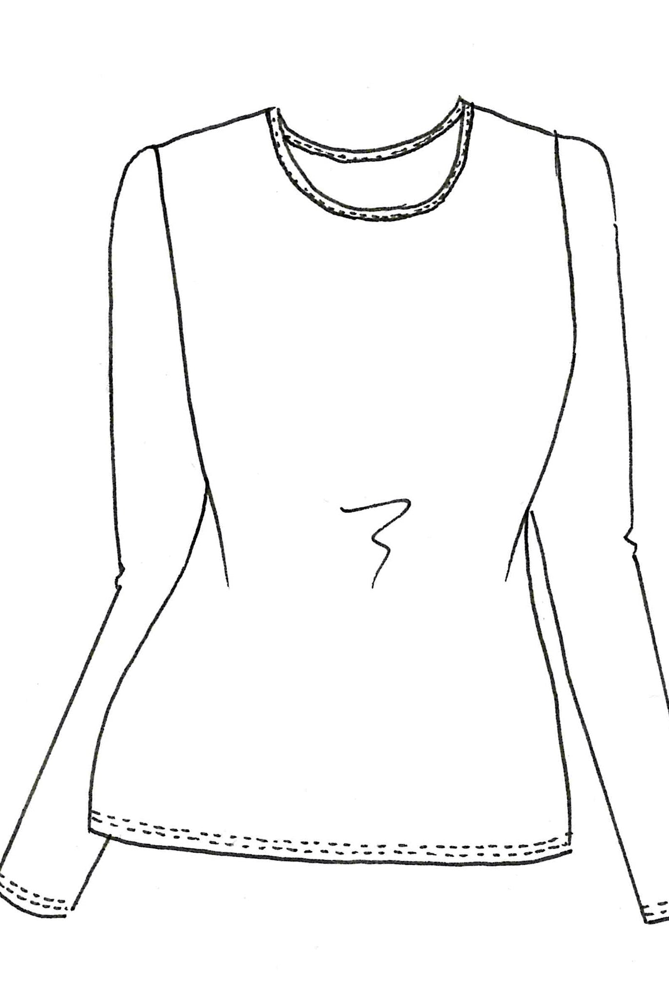 PAULA RYAN Superfine Layering Long Sleeve Body Tee White - Paula Ryan