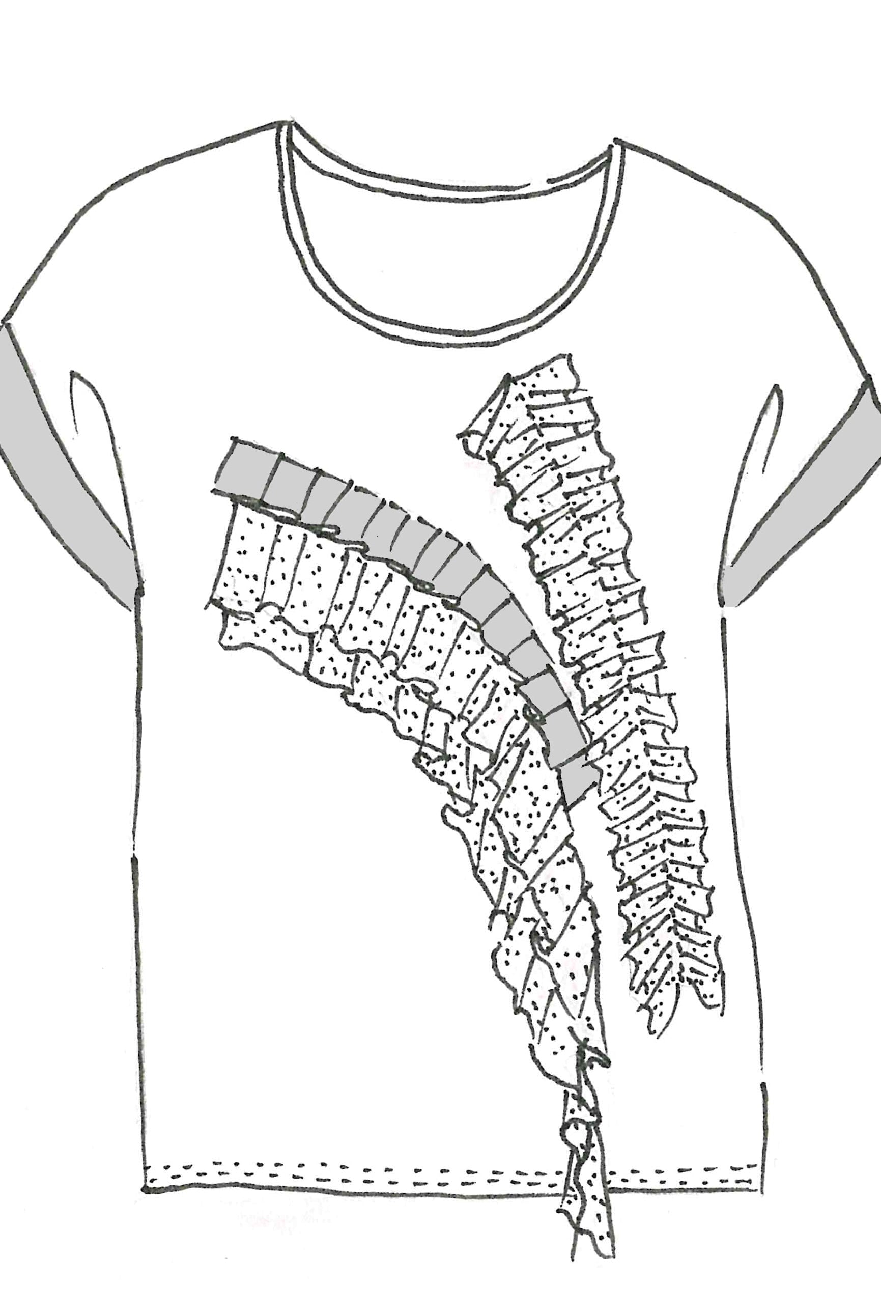 PAULA RYAN Ruffle Front Top - White - Paula Ryan