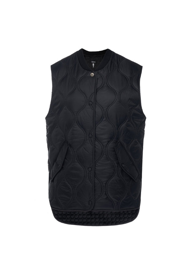 MOKE Neve Quilted Vest - Black - Magpie Style