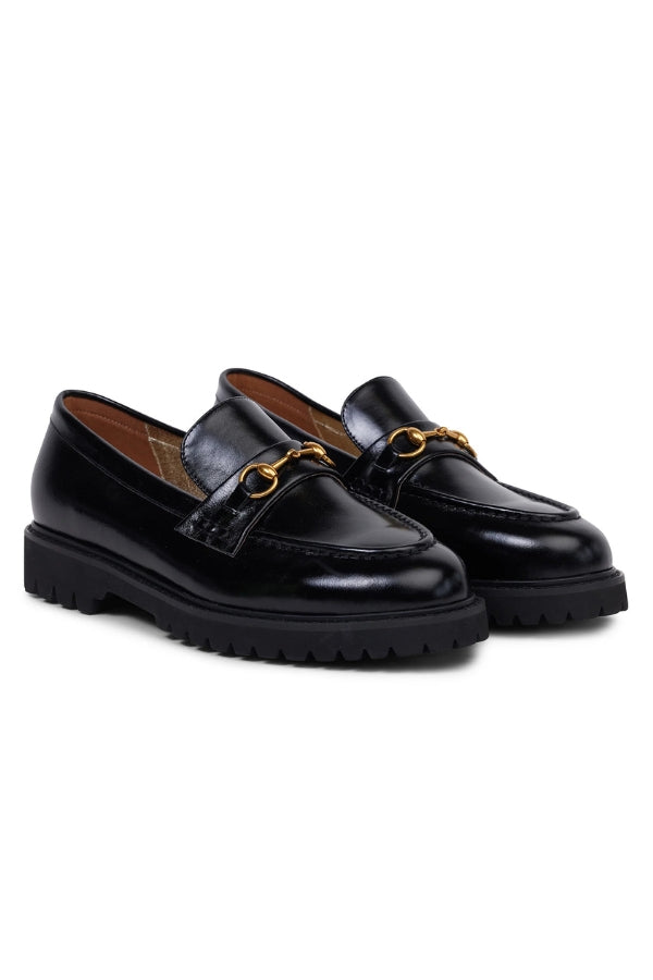 KATHRYN WILSON Shandre Loafer - Black Hi-Shine - Magpie Style