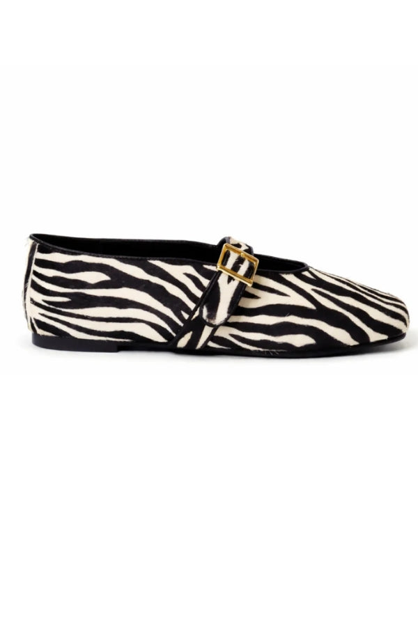 KATHRYN WILSON Amy Ballet - Zebra Calf - Magpie Style