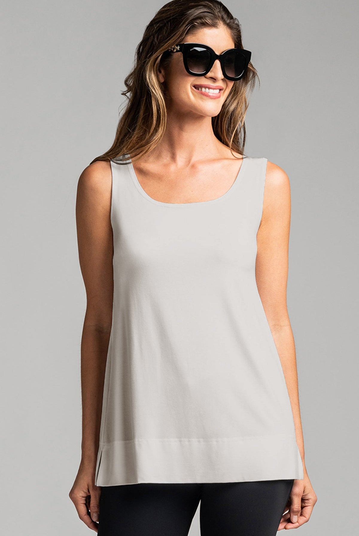 PAULA RYAN ESSENTIALS Loose Fit Singlet - MicroModal Champagne - Paula Ryan