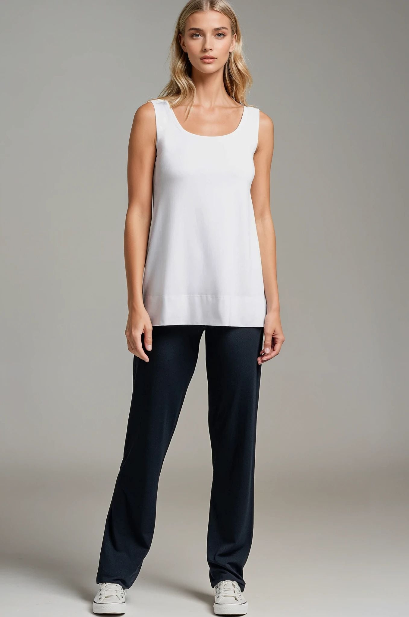 PAULA RYAN Straight Leg Lounge Pant - Modal Soft Navy - Paula Ryan