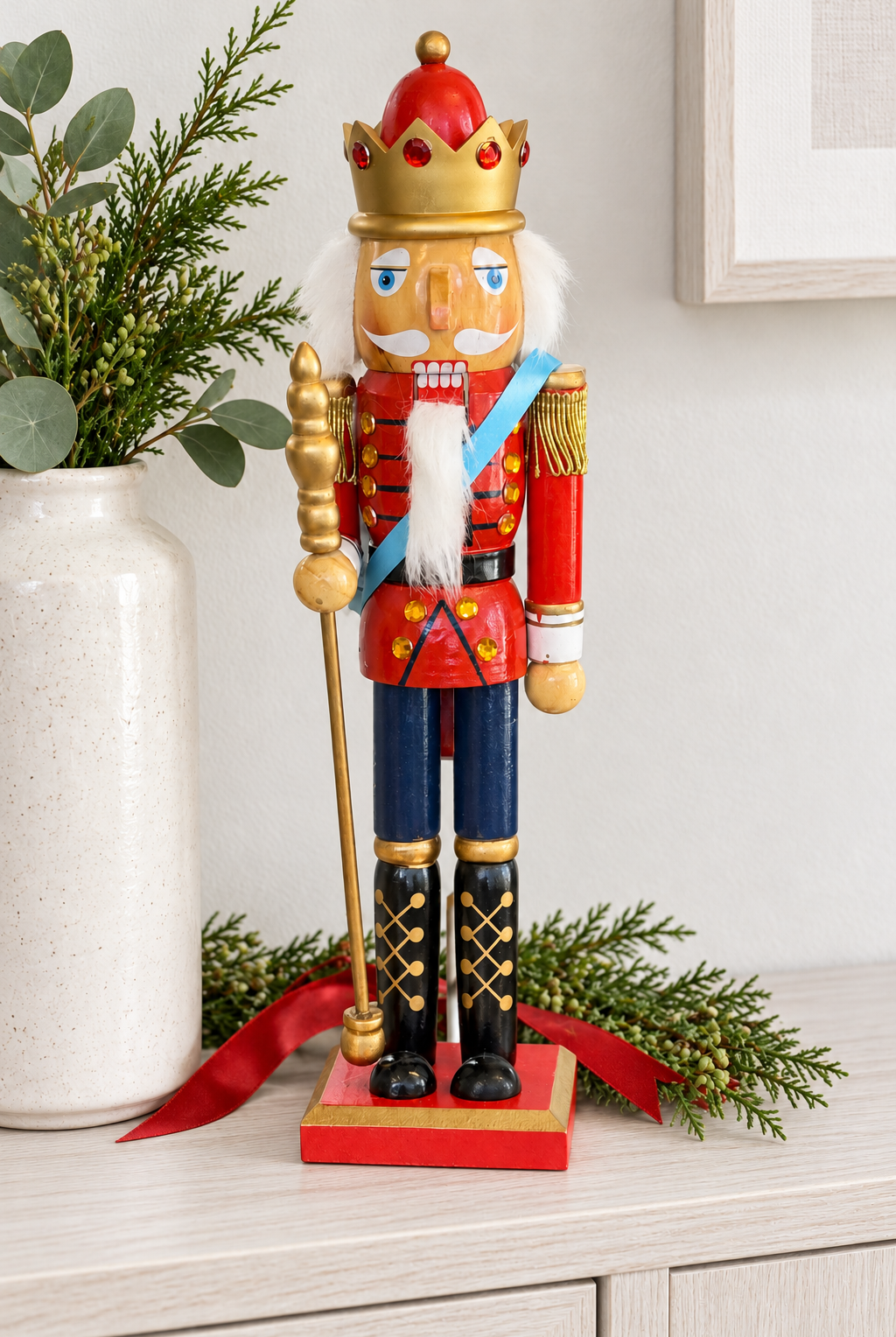 Nutcracker Wood - Multi styled indoors with pale whitewashed furniture and summer light; Coast to Coast XX7870