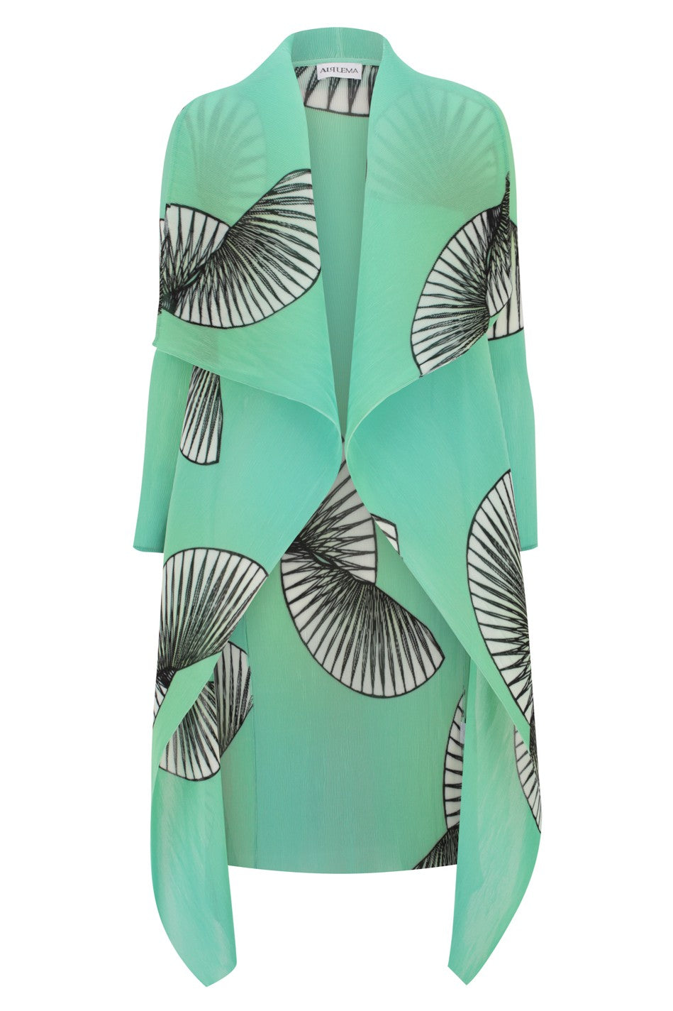 ALQUEMA - Collare Coat - Lime Fan Dance - Magpie Style