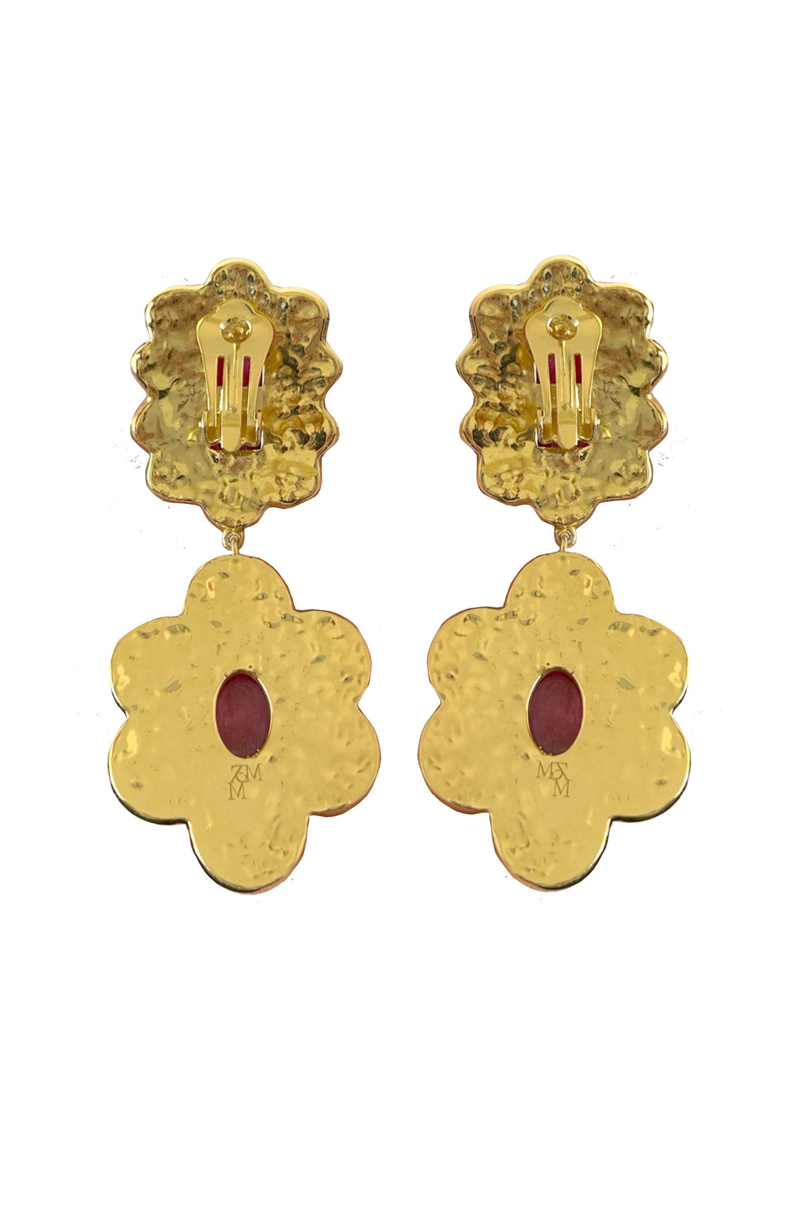 MOUNTAIN & MOON Aniqua Earring Ruby Quartz & Enamel - Magpie Style