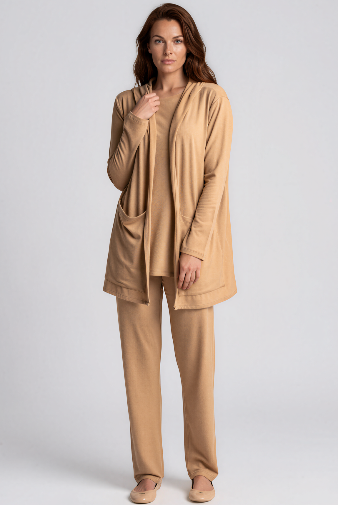 PAULA RYAN Loose Fit Singlet - Camel Merino - Paula Ryan