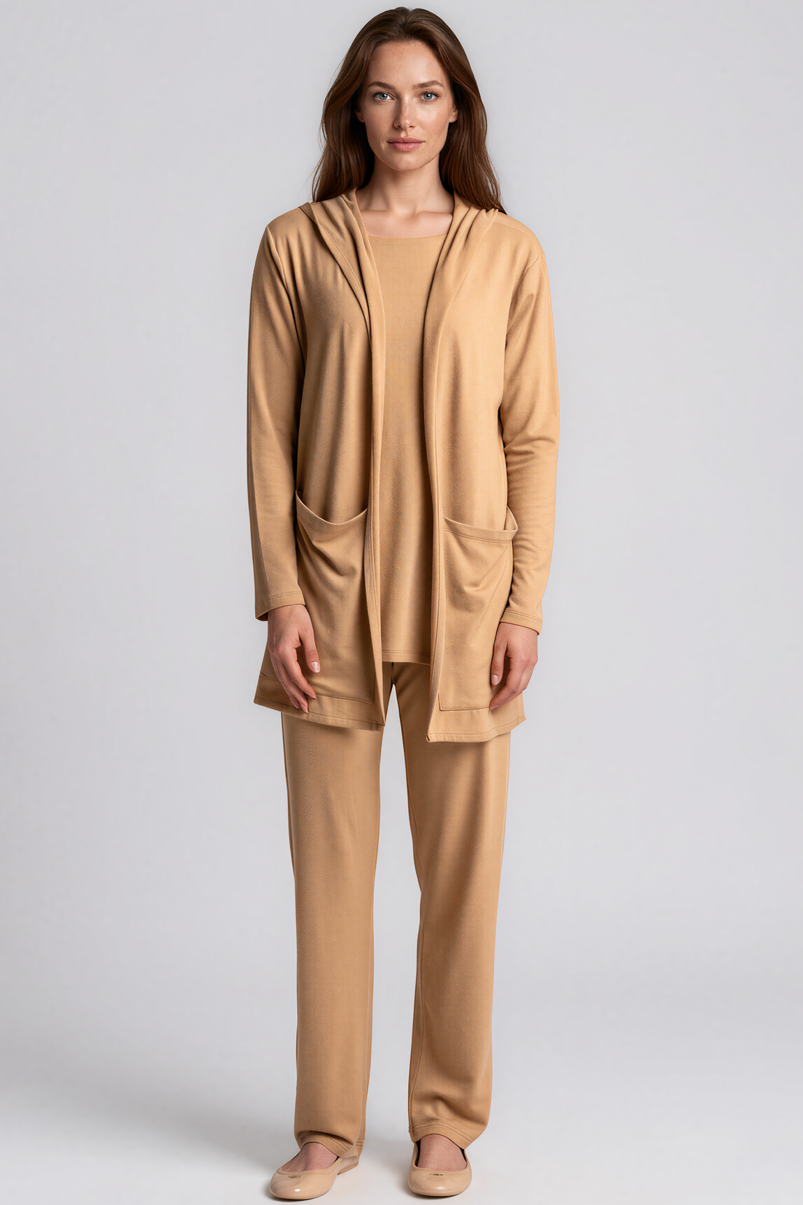 PAULA RYAN Loose Fit Singlet - Camel Merino - Paula Ryan