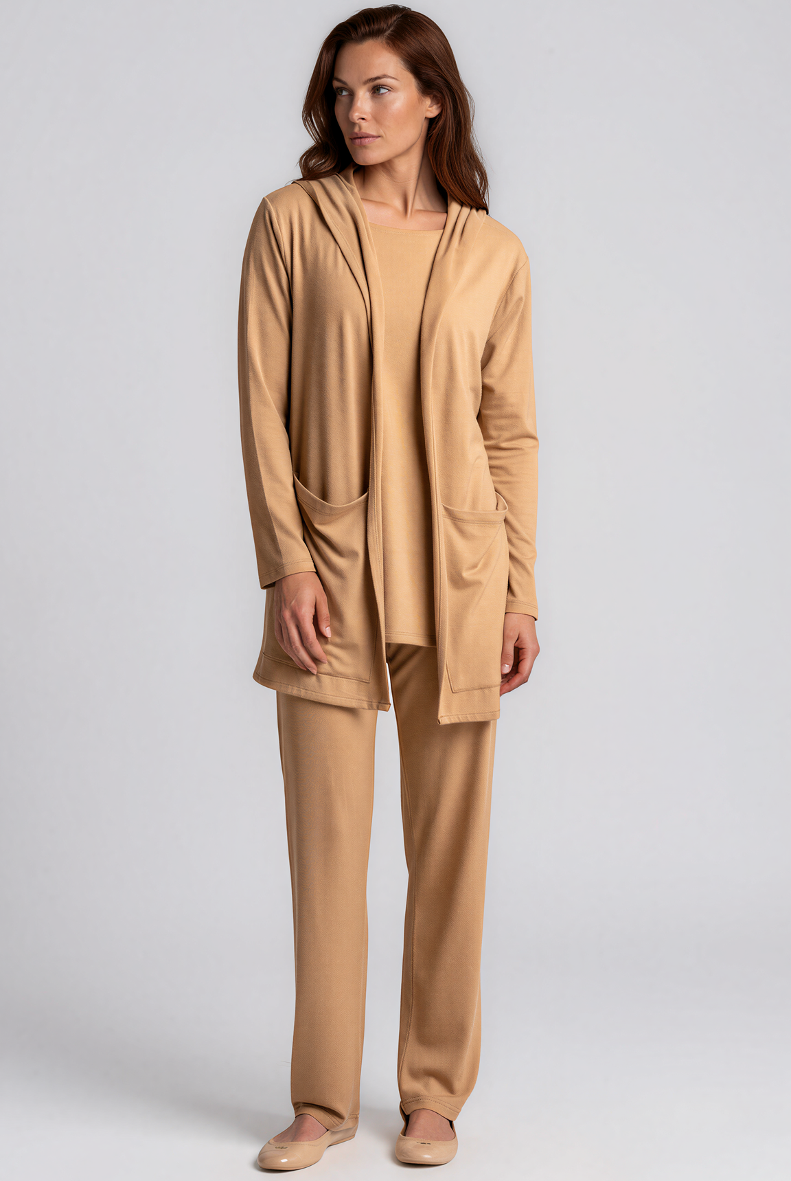 PAULA RYAN Straight Leg Lounge Pant - Merino Camel - Paula Ryan