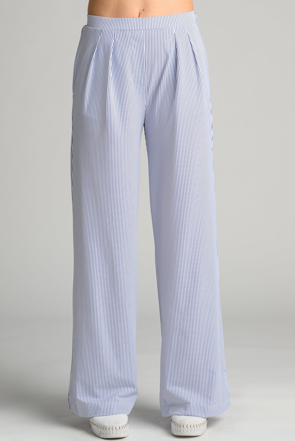 PAULA RYAN Wide Leg Pant - Single Stripe Microjersey - Paula Ryan