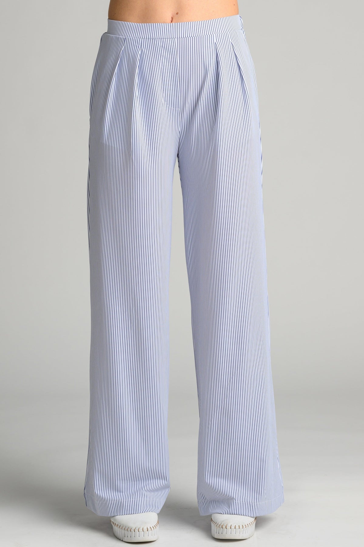 PAULA RYAN Wide Leg Pant - Single Stripe Microjersey - Paula Ryan