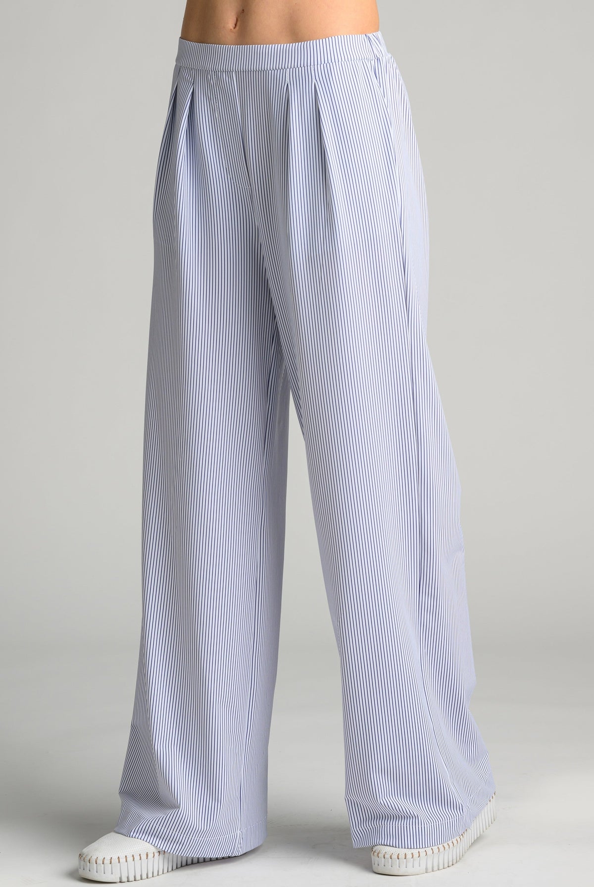 PAULA RYAN Wide Leg Pant - Single Stripe Microjersey - Paula Ryan