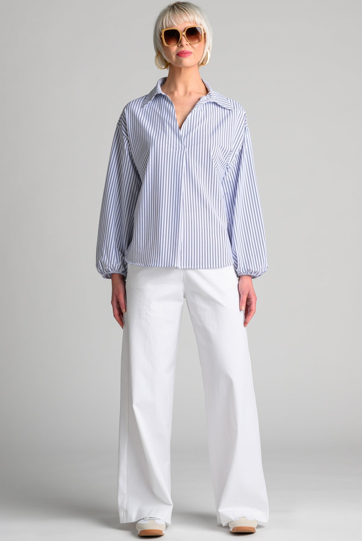 PAULA RYAN Ashford Shirt - Double Stripe Microjersey - Paula Ryan