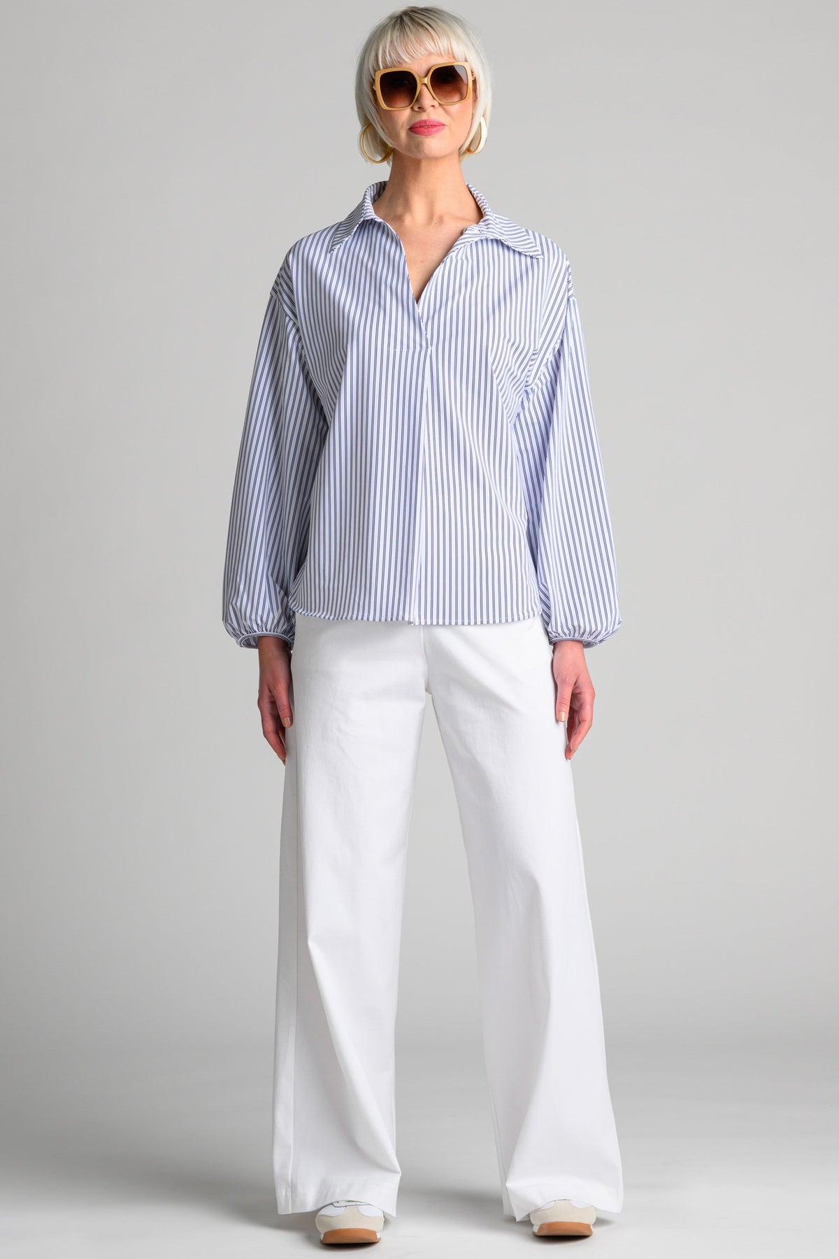 PAULA RYAN Ashford Shirt - Double Stripe Microjersey - Paula Ryan