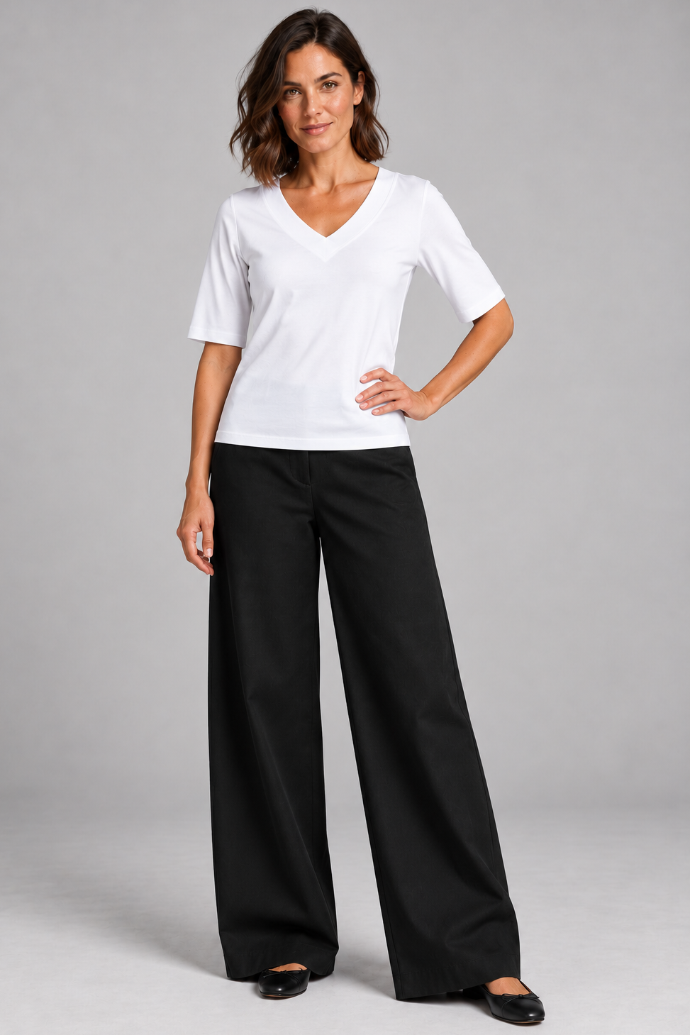 Sailor Stretch Pant - Black Cotton Drill - Paula Ryan