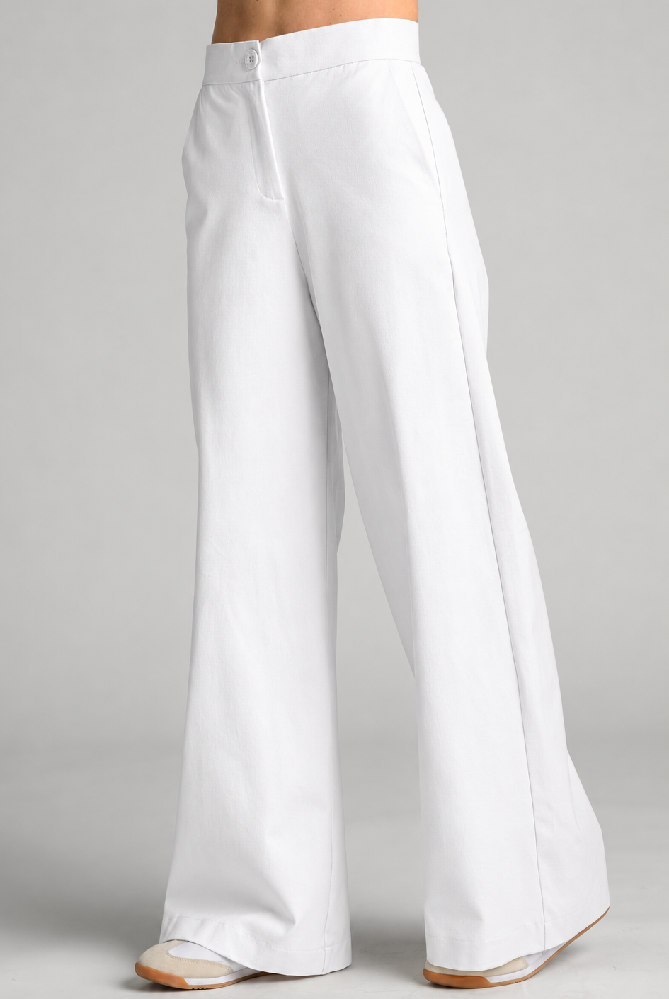 Sailor Stretch Pant - White Cotton Drill - Paula Ryan