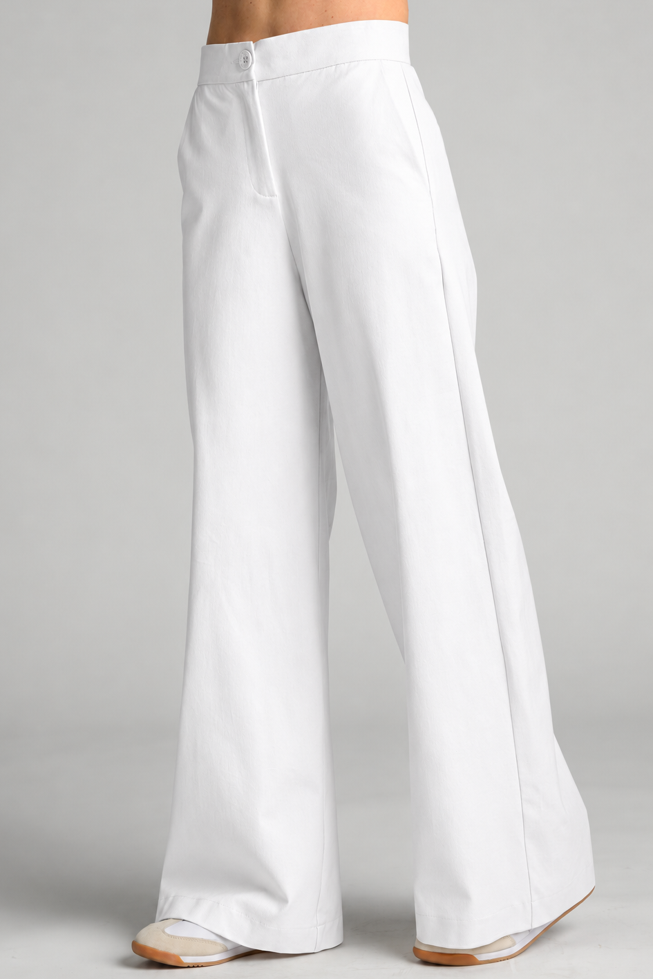 Sailor Stretch Pant - White Cotton Drill - Paula Ryan