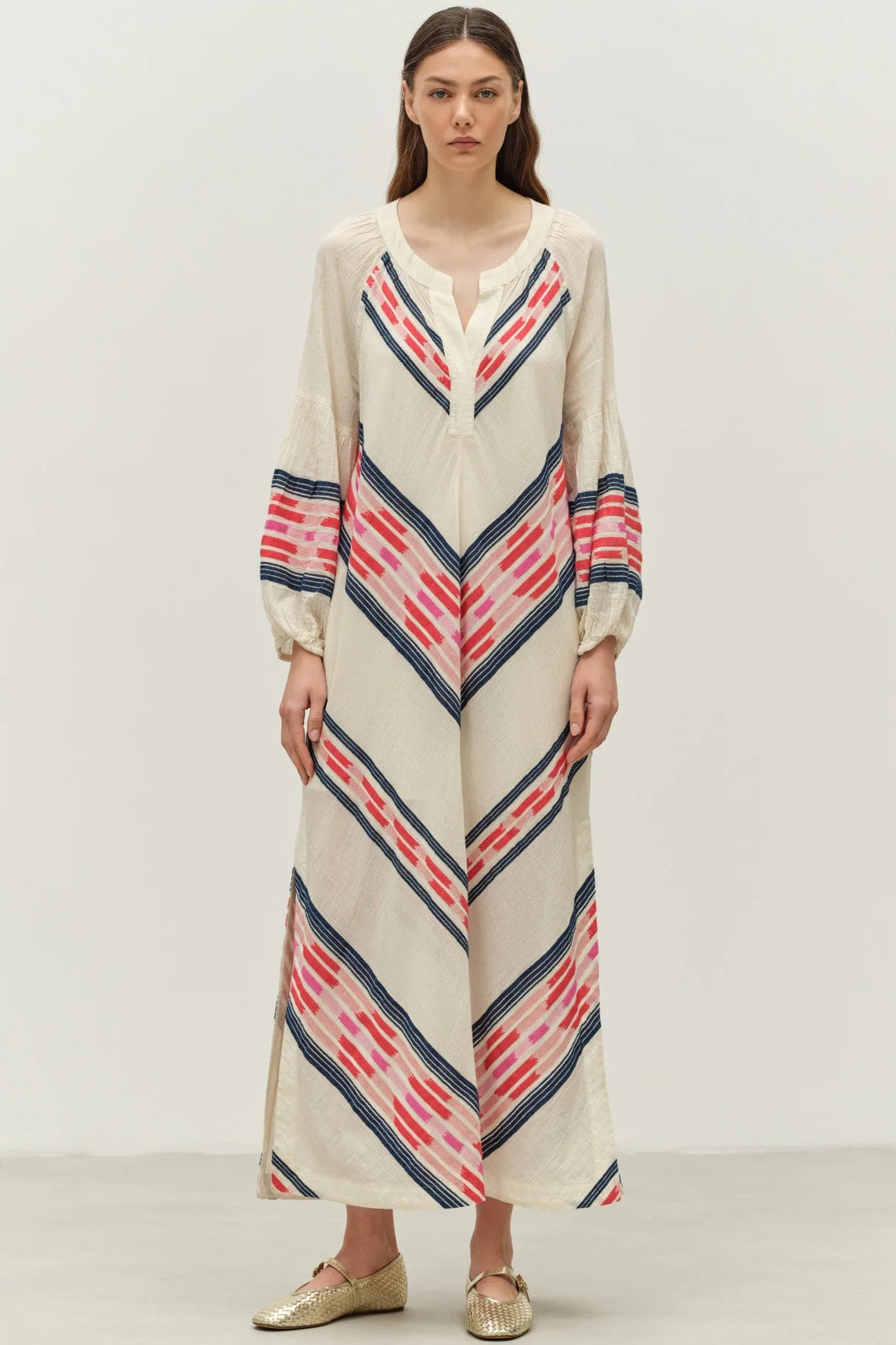 DEVOTION TWINS Beloved Long Dress - Navy/Red - Magpie Style