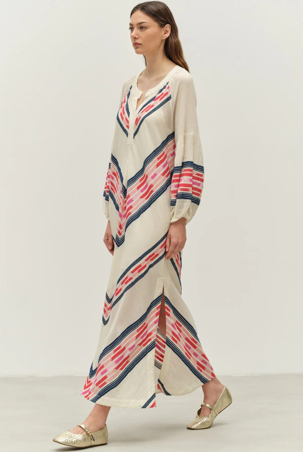 DEVOTION TWINS Beloved Long Dress - Navy/Red - Magpie Style