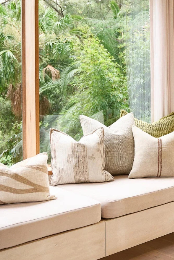 Blossom Reversible Cushion - Choc 50cm - Magpie Style