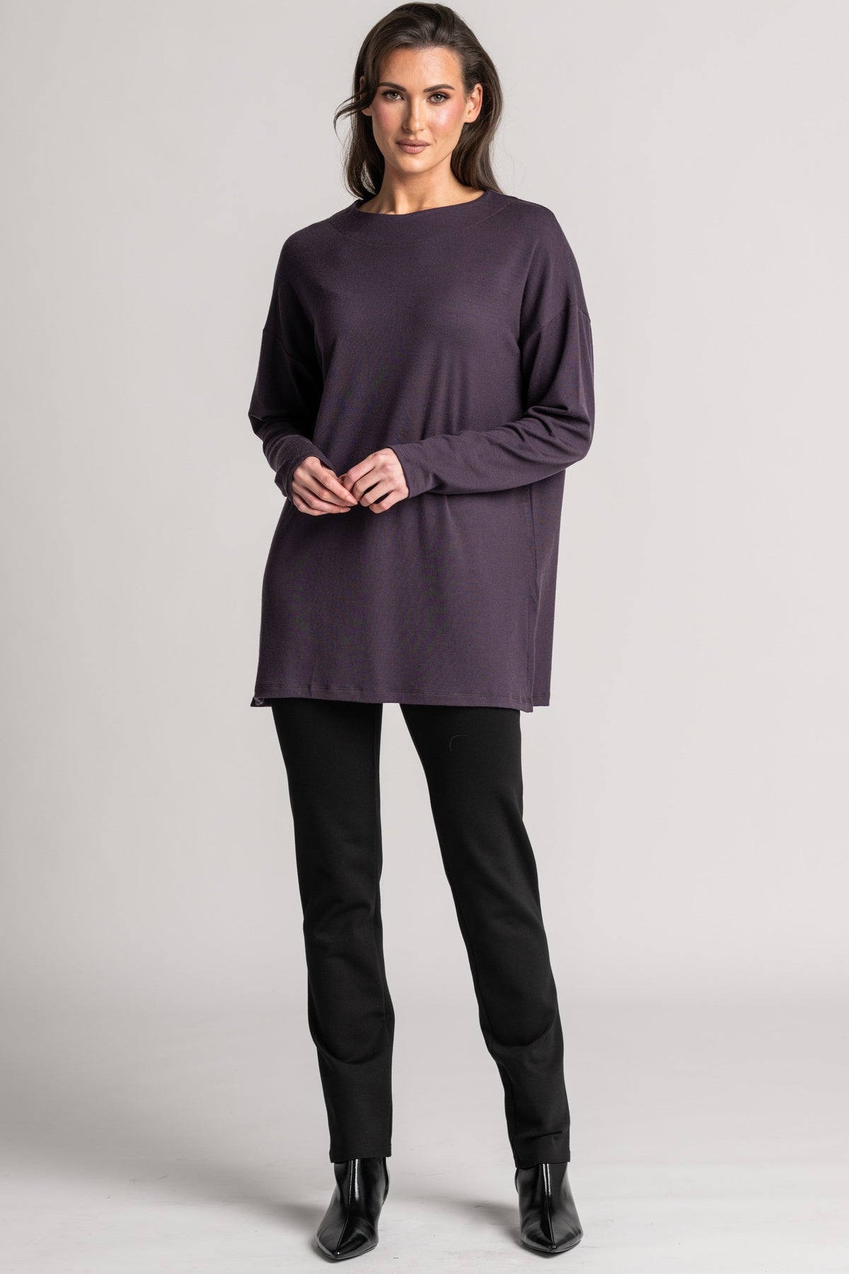 PAULA RYAN Narrow Leg Pant - Black Roma - Paula Ryan