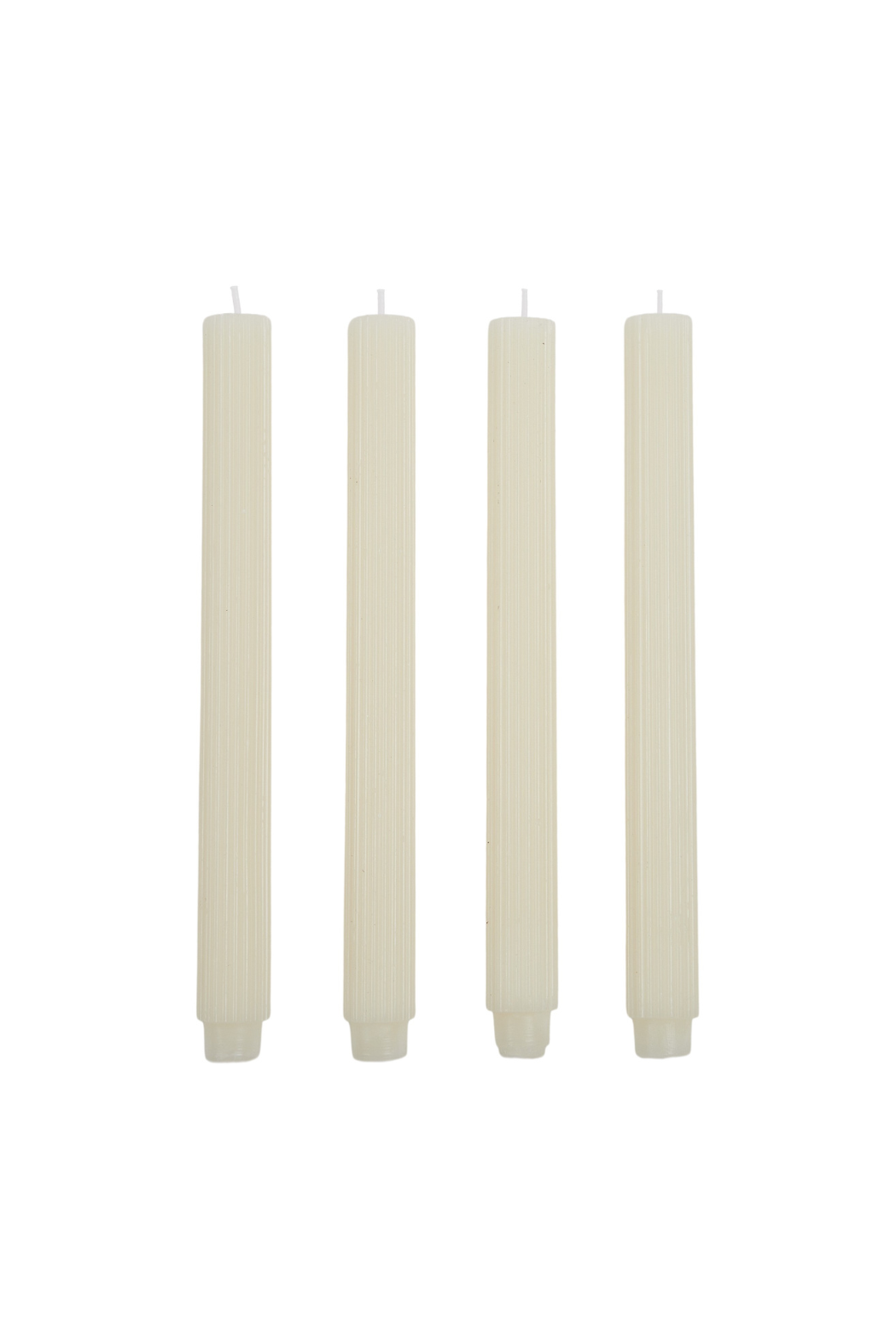 Ribbed Candle set of 4 - Ivory - Magpie Style
