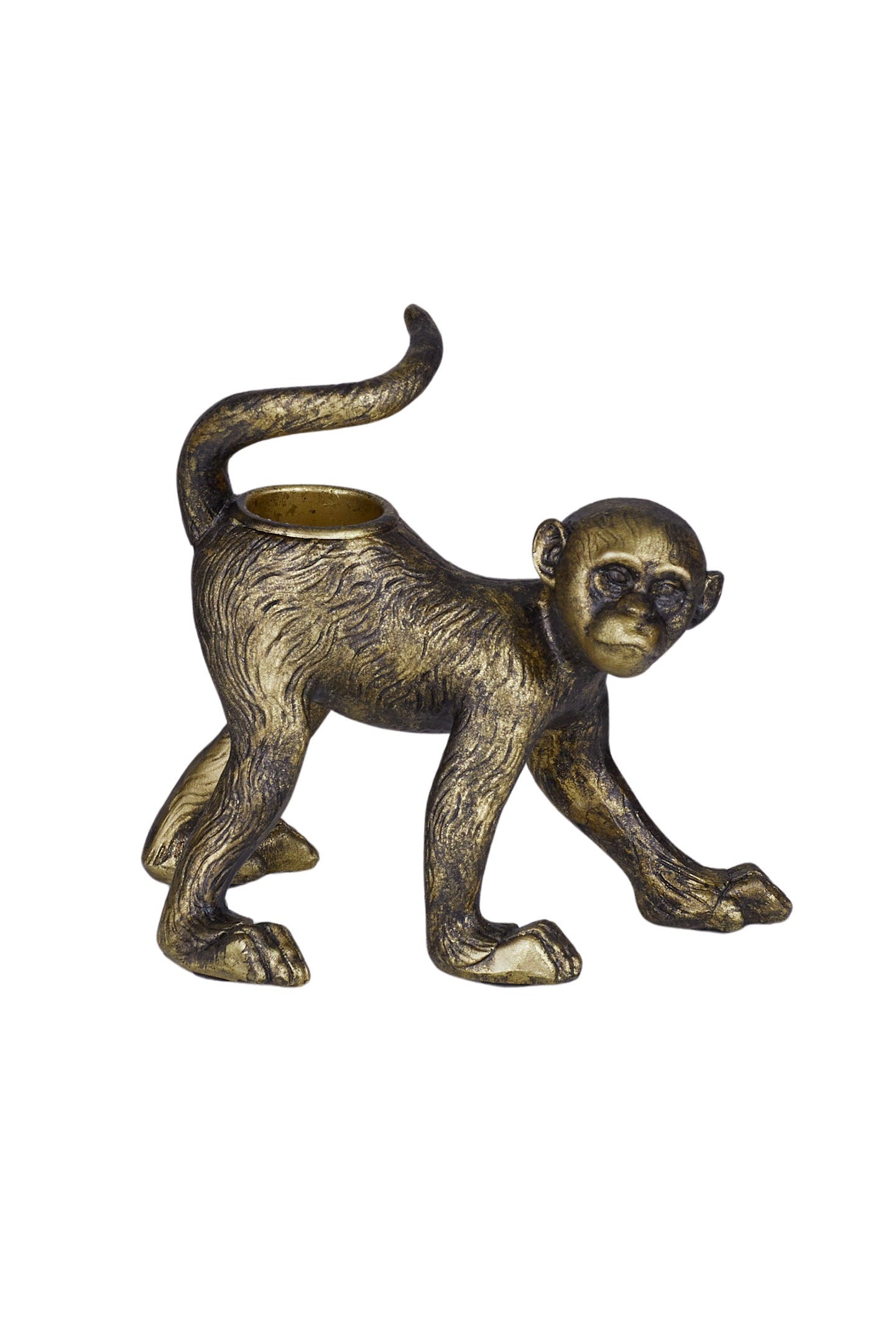 Monkey Candleholder Brass - Magpie Style