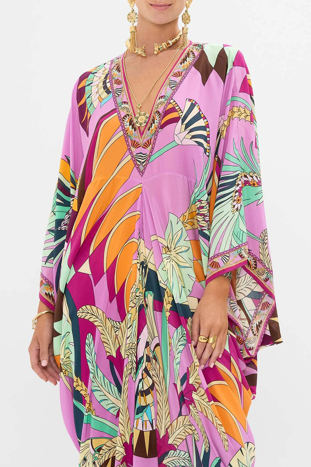 CAMILLA - T Shape Long Kaftan Giza Goddess - Magpie Style