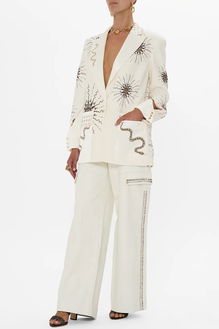 CAMILLA Jacket with Sleeve Cut Out Detail - Goddess Energy - Magpie Style