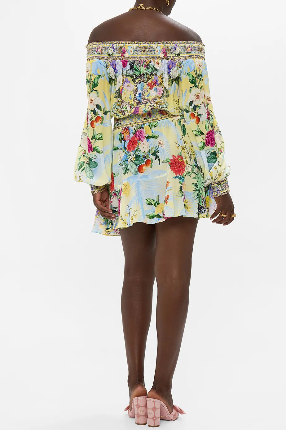 CAMILLA Off Shoulder Short Dress - Flor Fantastica - Magpie Style