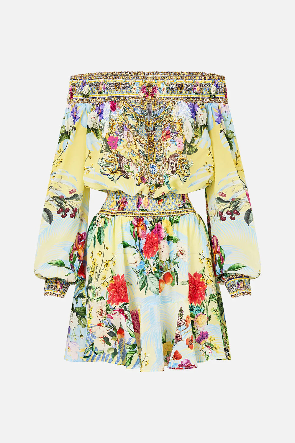 CAMILLA Off Shoulder Short Dress - Flor Fantastica - Magpie Style
